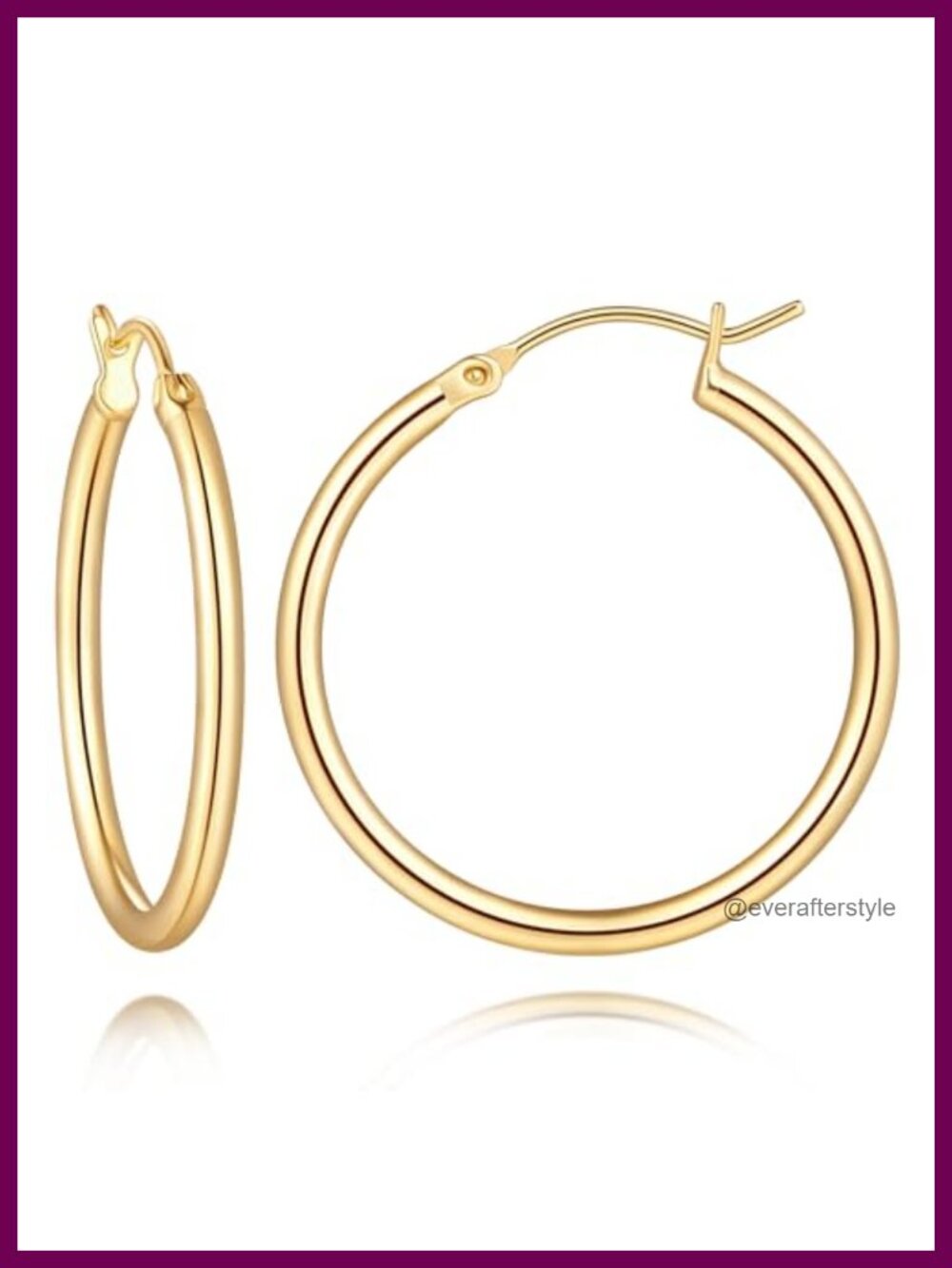 14K Gold Plated Hoop Earrings for Women - Timeless Lever Back Design